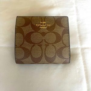 NEW Coach Snap Wallet | Signature Canvas